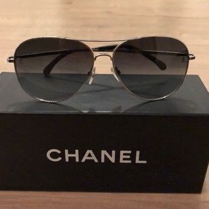 Authentic Chanel Aviator Sunglasses